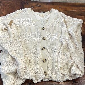 Cozy Cream Button-Up Cardigan